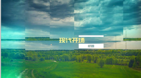 时尚图文切割动感节奏幻灯片宣传AE模板