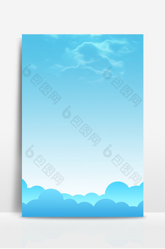 夏季蓝色天空设计背景图片