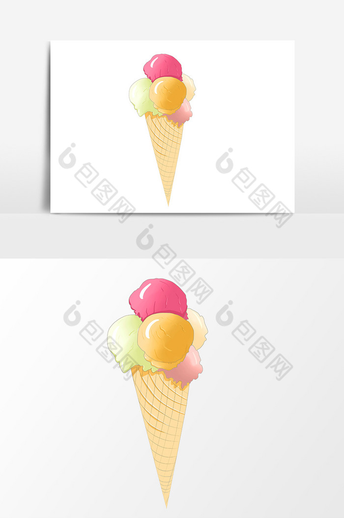彩色冰淇淋甜筒图片图片