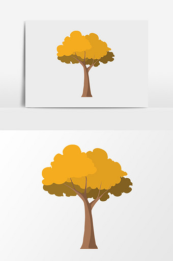 秋天大树手绘免扣素材图片
