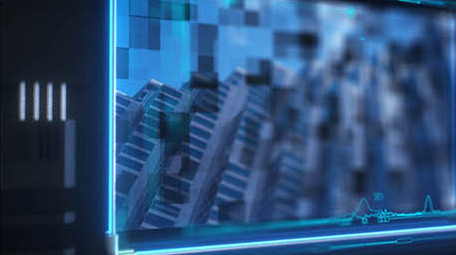 高科技蓝色魔方<strong>图文</strong>展示AE模板