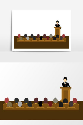 开会卡通图片