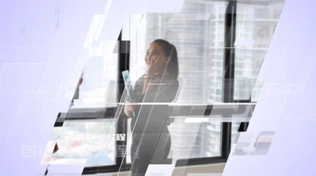 简洁明亮企业商务内容图文动画演示AE模板