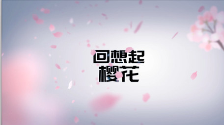 飘扬的樱花花瓣唯美浪漫图文动画AE模板
