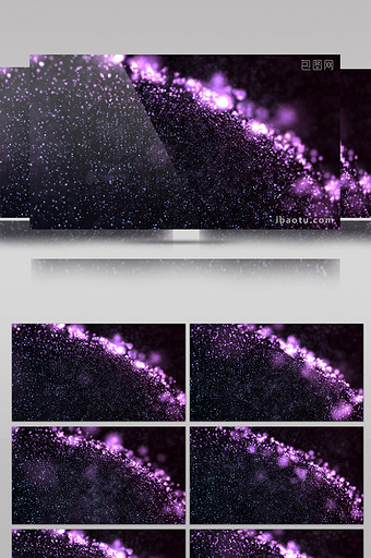 绚丽紫色粒子宇宙震撼背景视频图片