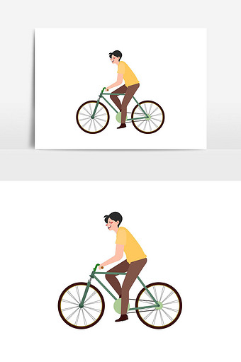 人物自行车低碳环保图片