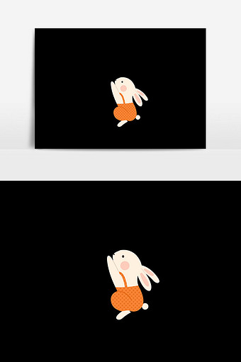 卡通兔子插画设计图片