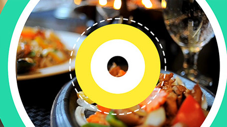 缤纷美食盛宴MG转场AE片头视频模板