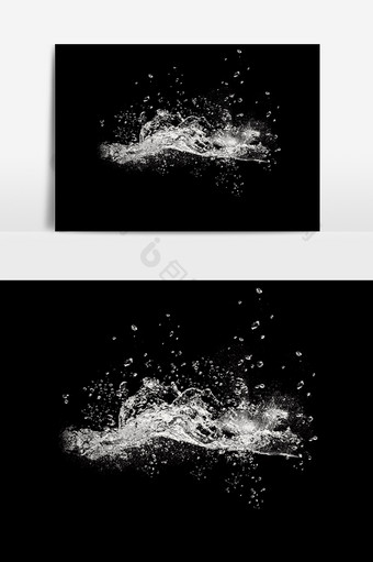 动感水浪水波水滴效果素材图片