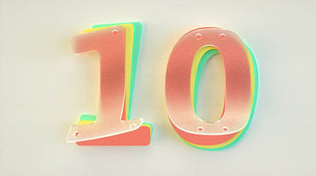 清新简约墙壁10秒倒计时AE模板