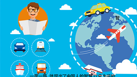 高端原创一带一路商务科技MG动画演示