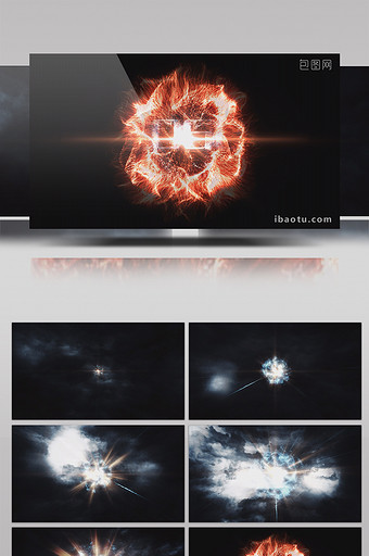 能量光球爆炸LOGO演绎片头AE模板图片