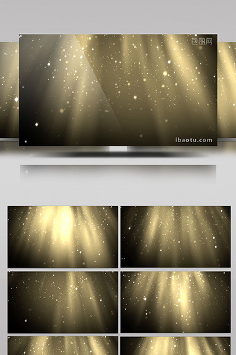 金色粒子炫酷光晕背景led视频素材图片