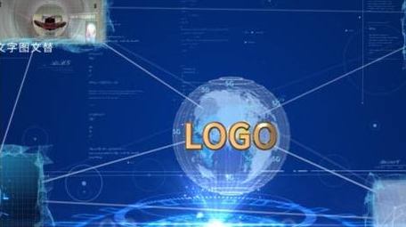 地球区块链科技图文AE模版