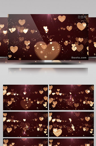 爱情金色粒子斑点闪烁背景led视频图片