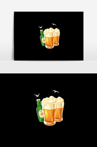 啤酒插画饮品插画图片