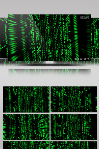 绿色色调数字科技互联网背景led视频素材图片