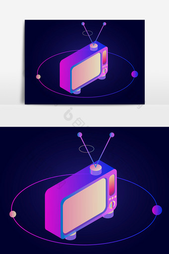 光感透气电视机设计元素图片