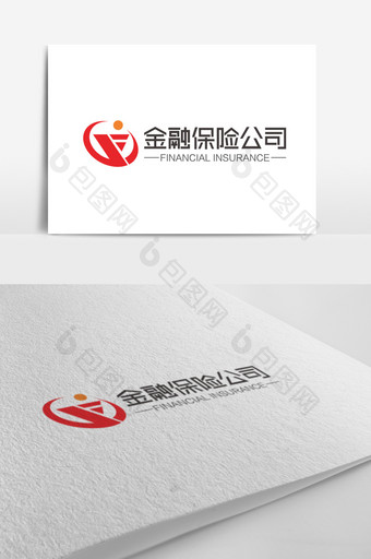 红橙大气时尚F字母金融保险logo标志图片