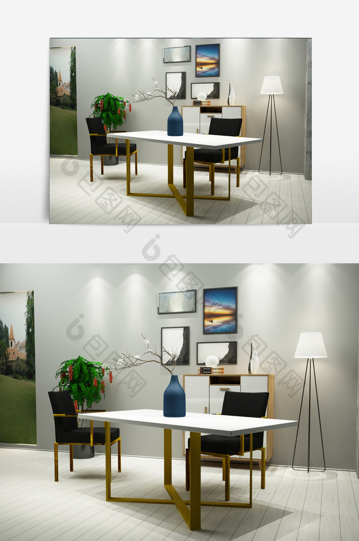 办公椅餐椅餐厅家具组合图片