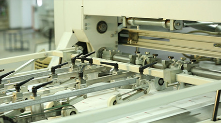 高清实拍印刷厂车间工作设备