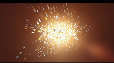 炫酷粒子光点汇聚爆炸logo片头AE模板