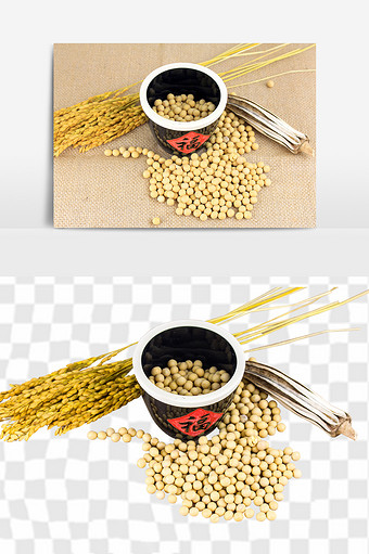 豆浆制品黄豆元素图片