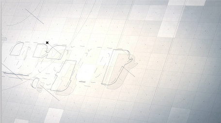 简洁线描草图结构三维logo片头AE模板