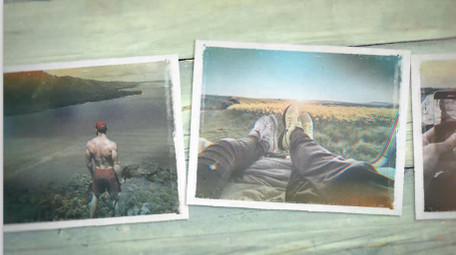 木纹背景照片动画回忆光效<strong>图文</strong>相册AE模板