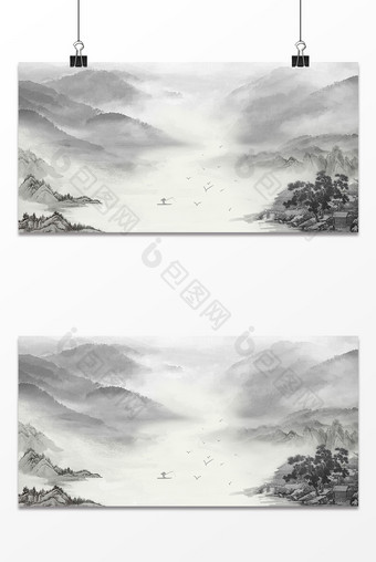 典雅水墨中国风背景图片