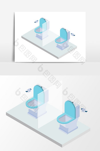 坐便器马桶厕所工具矢量素材图片