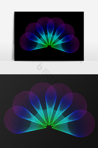 商用抽象动感科技线条几何渐变素材图片