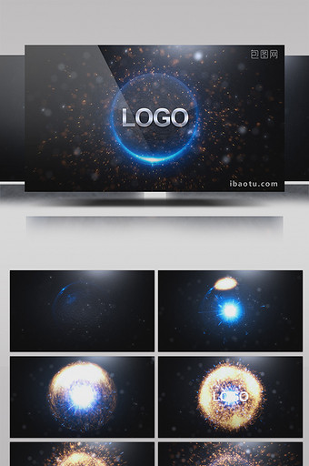 炫丽粒子爆炸LOGO演绎片头AE模板图片