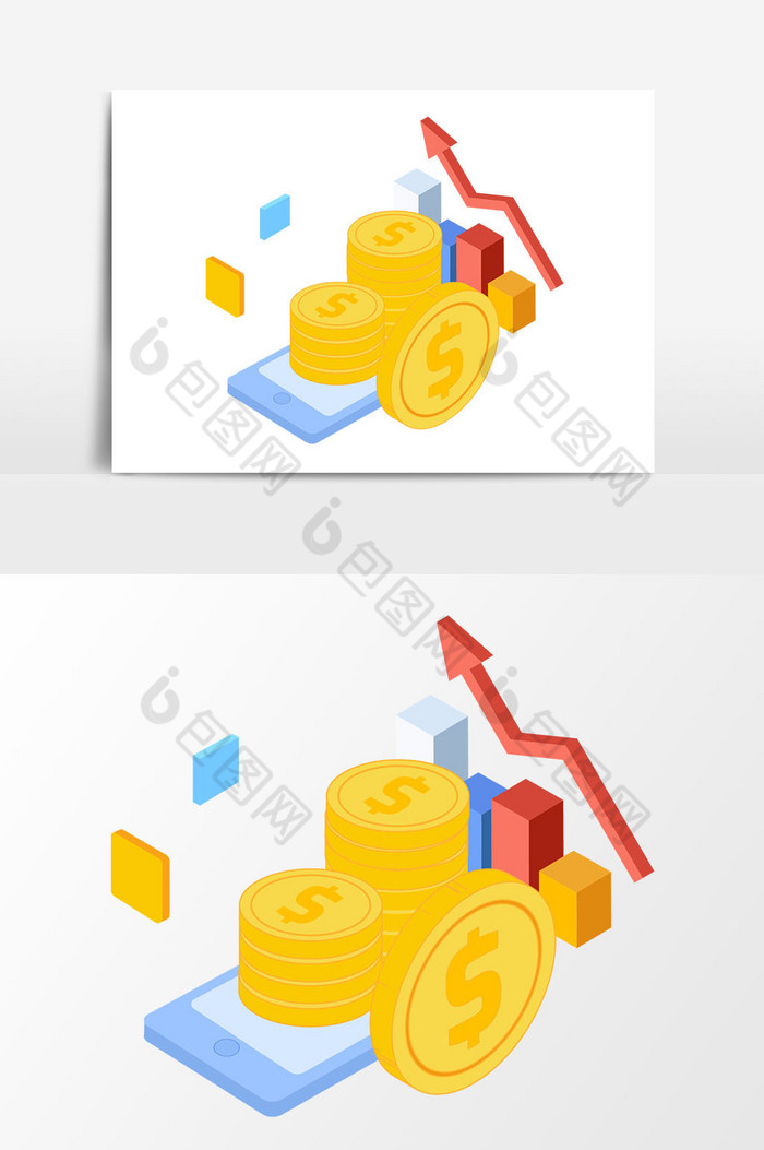 保险柜2.5d素材图片