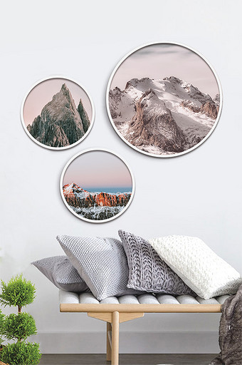欧洲风景系列群山山体装饰画素材背景墙图片
