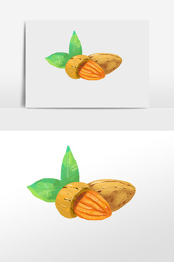 零食美味坚果插画素材图片