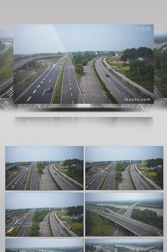 国内高速路航拍高清素材图片