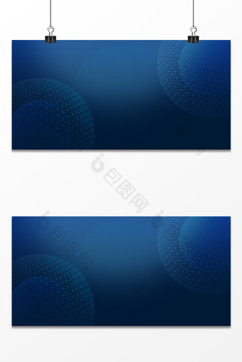 蓝色科技线条球背景图片