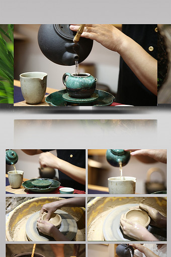 手工陶瓷制作沏茶杯图片