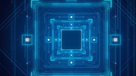 蓝色科技商务背景视频