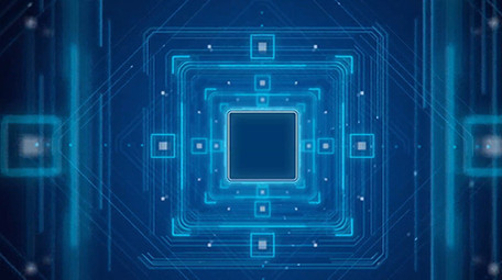 蓝色科技商务背景视频