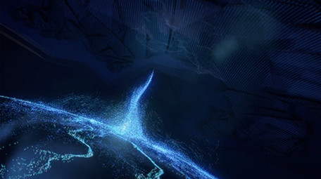 科技大数据震撼蓝色背景视频