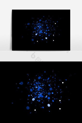 蓝色星空光效PSD素材图片