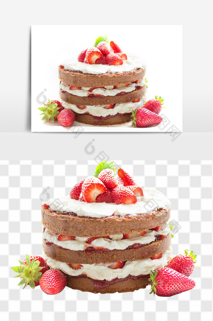 蛋糕美食甜元素甜品元素图片
