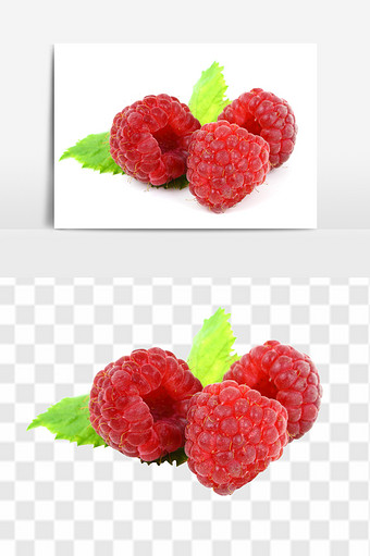 覆盆子水果浆果花成熟爱心餐饮草莓免扣素材图片