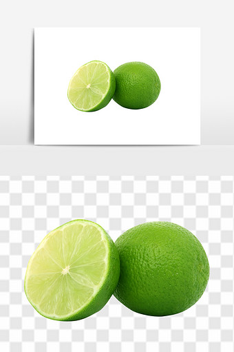 新鲜绿色青柠柠檬图片