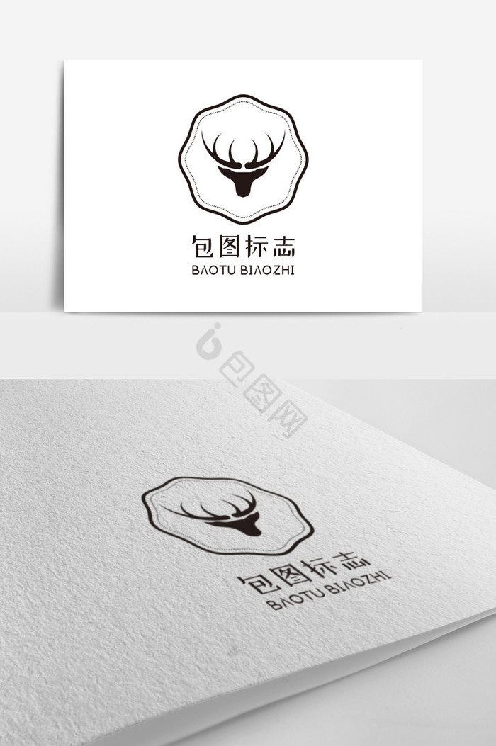 文艺范麋鹿标志logo