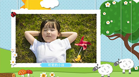 可爱宝宝纪念相册图文展示 AE模板