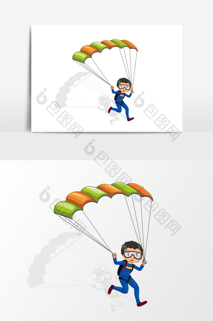 飞翔的降落伞降落伞大全手绘降落伞图片
