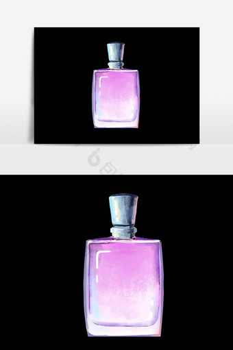 紫色无标签香水元素图片